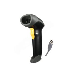 LECTOR DE CÓDIGO DE BARRAS MJ2808 LÁSER 1D INTERFAZ USB CON SOPORTE